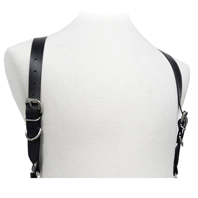 Black Leather Suspender Harness