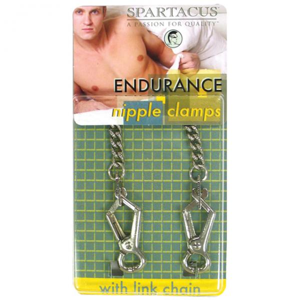 Spartacus Endurance Nipple Clamps Light Point Clamps With Curbed Chain