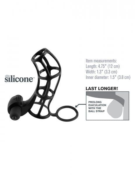 Deluxe Silicone Power Cage - Black
