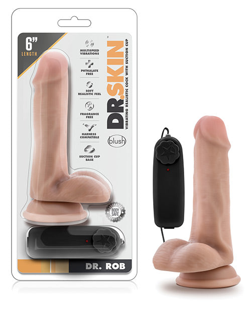 "Blush Dr. Skin Dr. Rob 6"" Cock W/suction Cup"