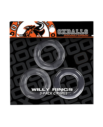 Oxballs Willy Rings - Clear Pack Of 3