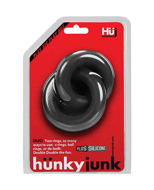 Hunky Junk Duo Linked Cock & Ball Rings - Tar
