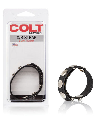 Colt Leather C-b Strap 5 Snap Fastener - Black